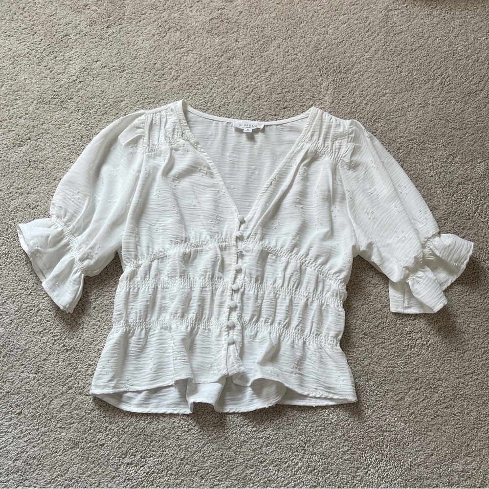 COTTAGECORE WHITE BLOUSE